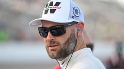 Sep 6, 2025; Madison, Illinois, USA; NASCAR Cup Series driver Shane van Gisbergen (88) looks on during practice and qualifying for the Enjoy Illinois 300 at World Wide Technology Raceway.