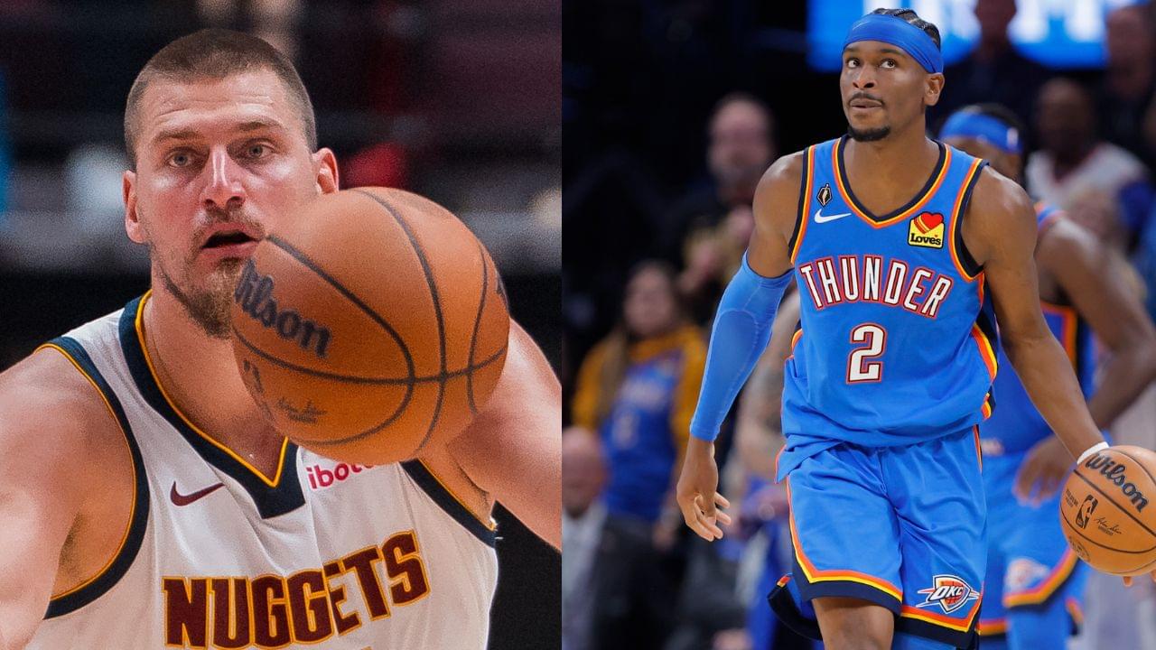 Nikola Jokic (L), Shai Gilgeous-Alexander (R)