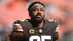Cleveland Browns defensive end Myles Garrett (95) at Huntington Bank Field.
