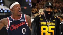 Bradley Beal (L), James Harden (R)