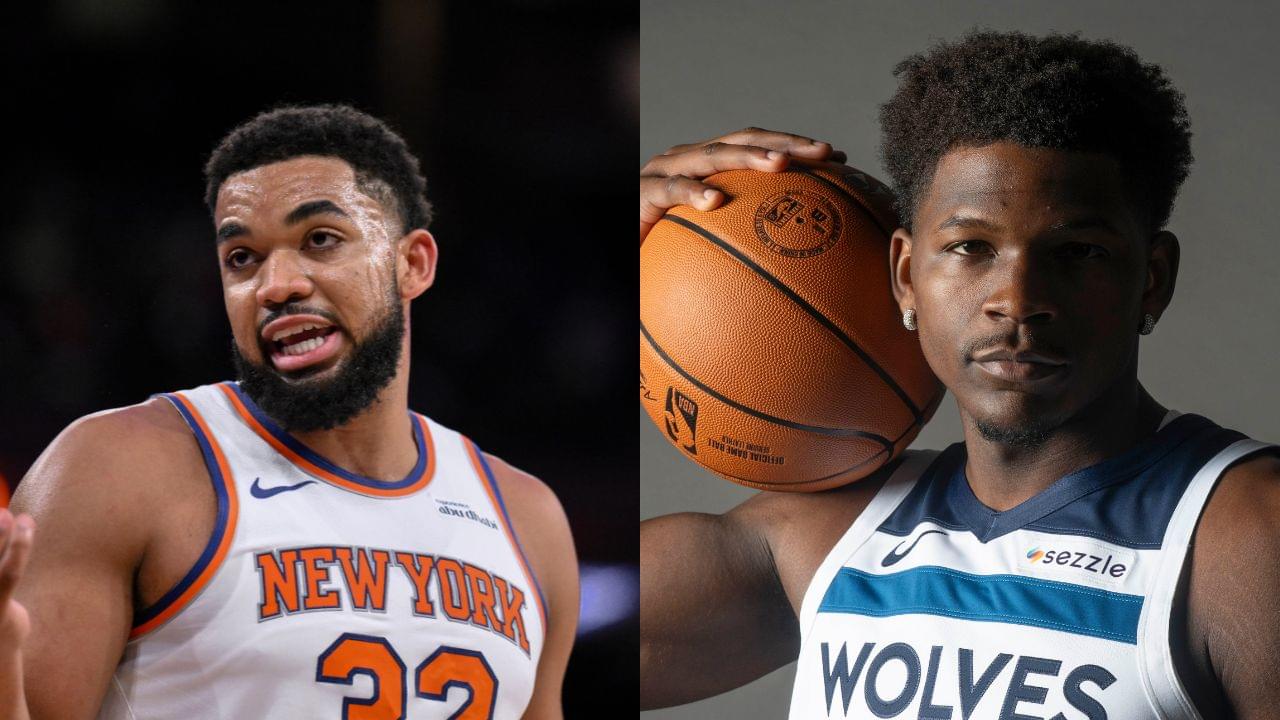 Karl-Anthony Towns (L), Anthony Edwards (R)