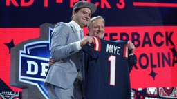 Drake Maye and Roger Goodell