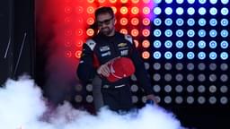 Sep 21, 2025; Loudon, New Hampshire, USA; NASCAR Cup Series driver Ricky Stenhouse Jr. (47) is introduced before the start of the Mobil 1 301 at New Hampshire Motor Speedway.