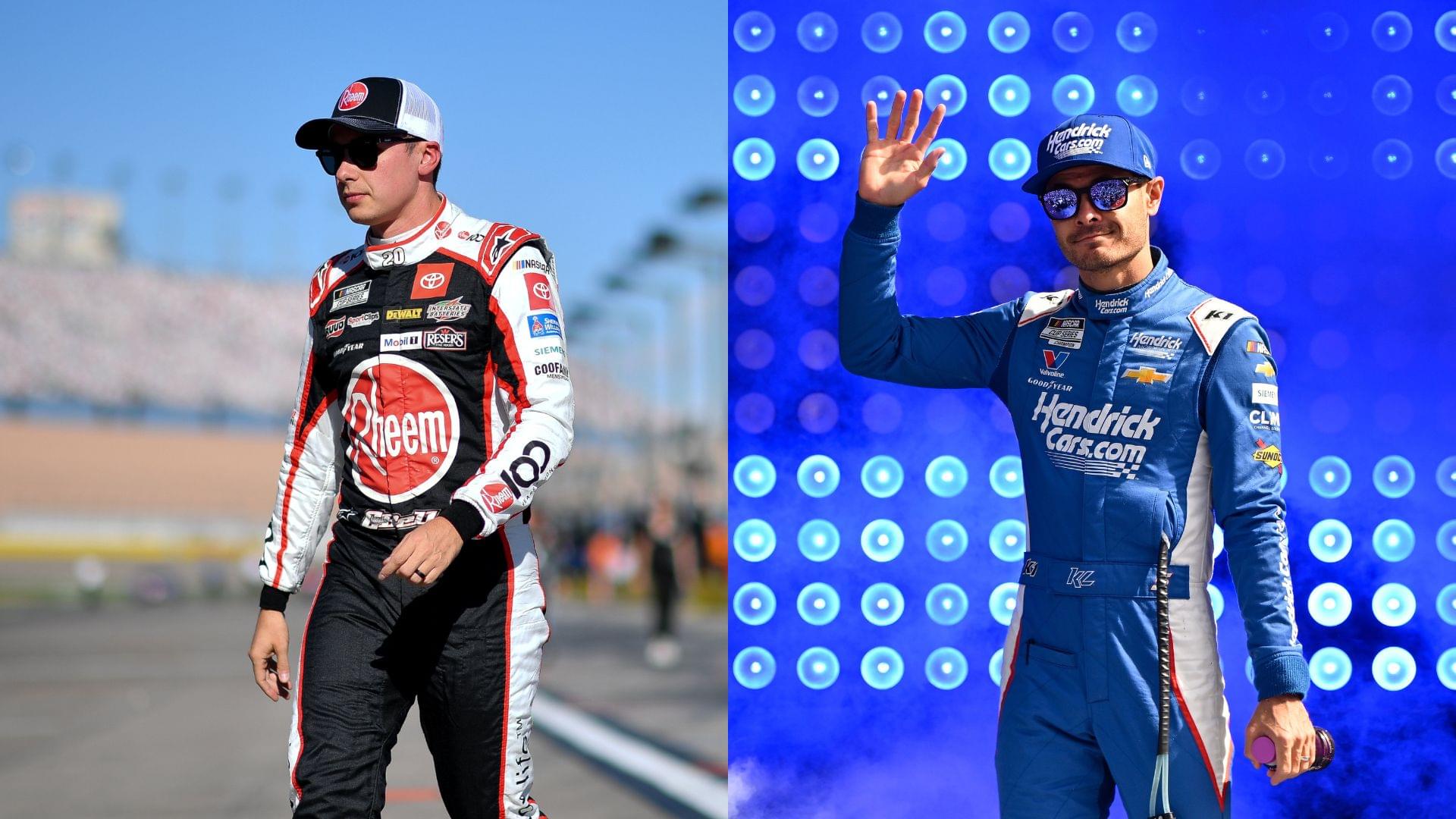 Christopher Bell (L) and Kyle Larson (R)