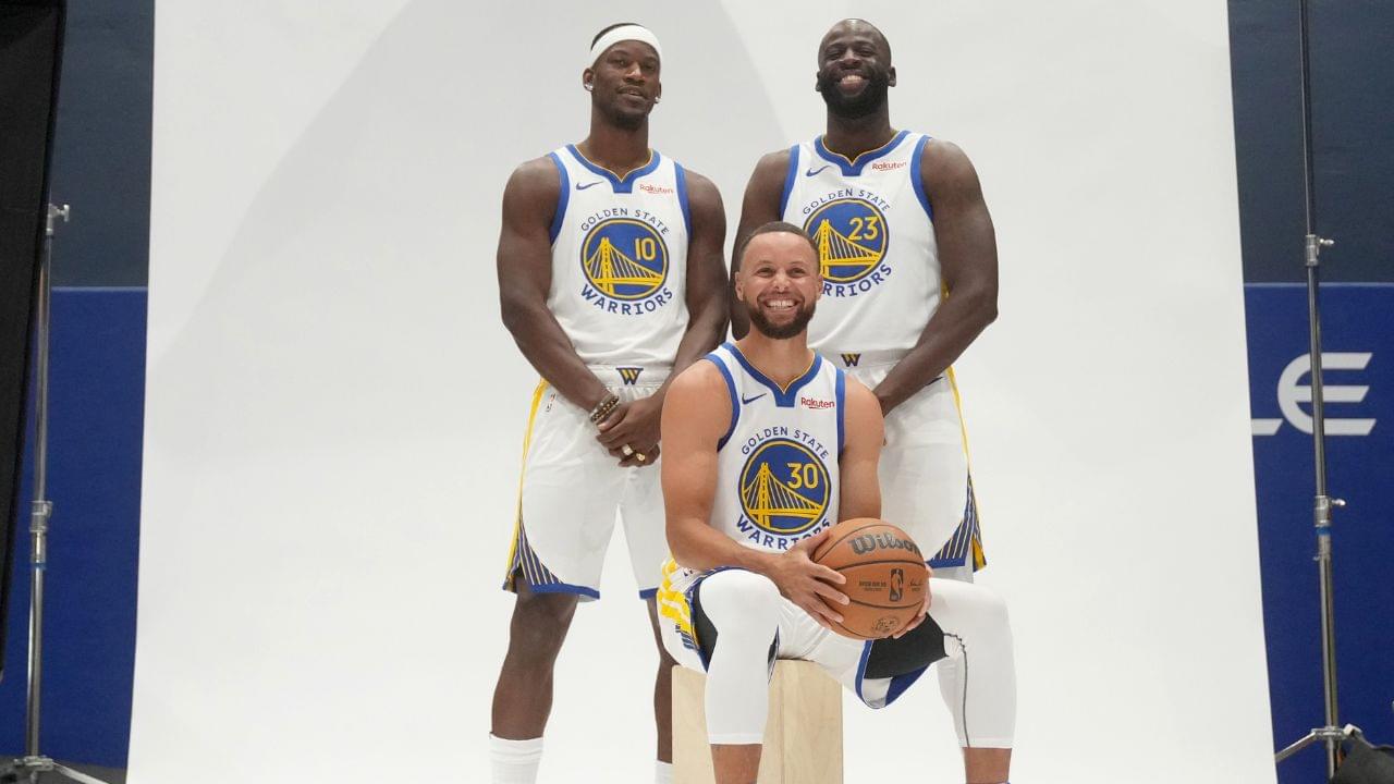 Jimmy Butler, Draymond Green and Stephen Curry