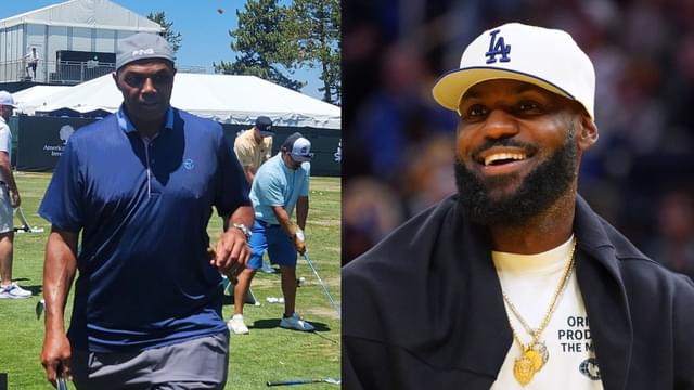 Charles Barkley (L), LeBron James (R)