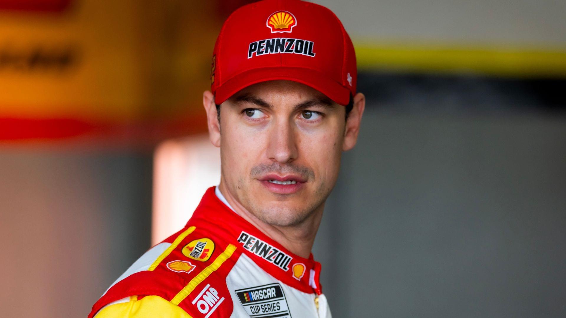 Feb 12, 2025; Daytona Beach, Florida, USA; NASCAR Cup Series driver Joey Logano (22) during practice for the Daytona 500 at Daytona International Speedway.