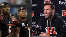 Tee Higgins with Ja'Marr Chase, Joe Flacco