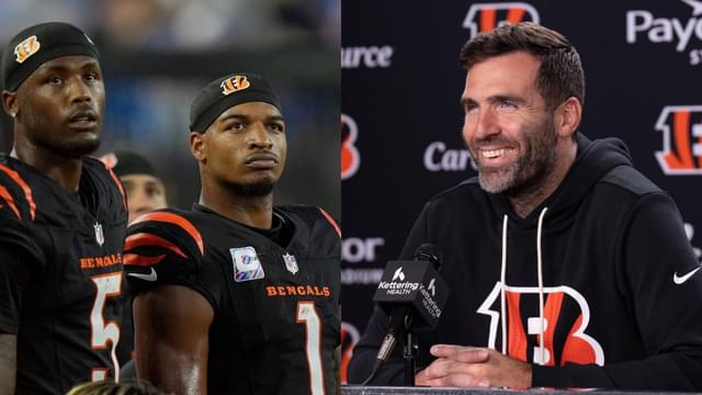 Tee Higgins with Ja'Marr Chase, Joe Flacco