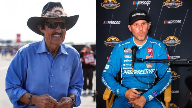 Richard Petty (L) and Denny Hamlin (R)