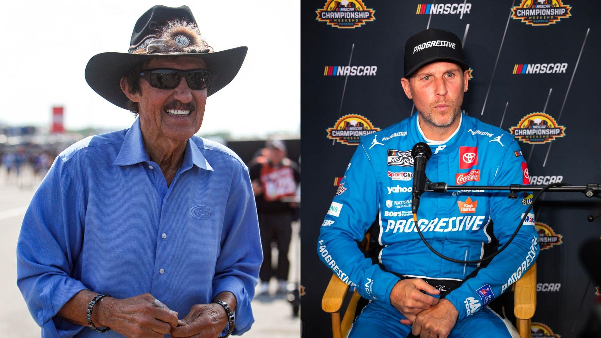 Richard Petty (L) and Denny Hamlin (R)