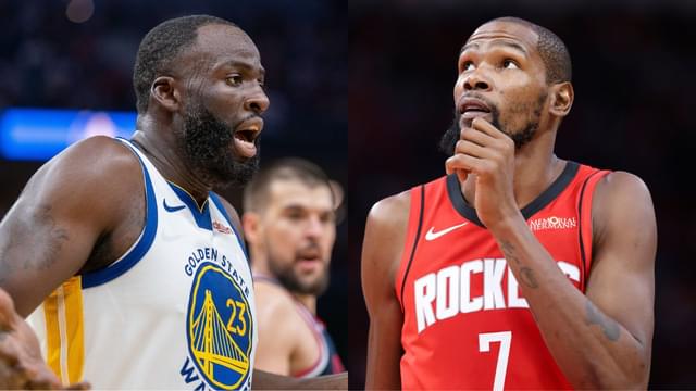 Draymond Green(L) and Kevin Durant(R)