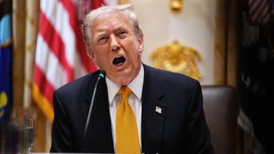 United States President Donald J Trump speaks during a bilateral lunch with Prime Minister Viktor Orban of Hungary in the Cabinet Room of the White House in Washington, DC, USA, on Friday, November 7, 2025. Copyright: xCNPx xMediaPunchx