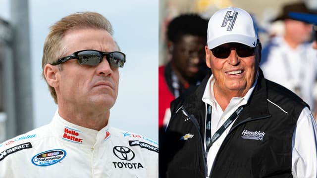 Kenny Wallace (L) and Rick Hendrick (R)