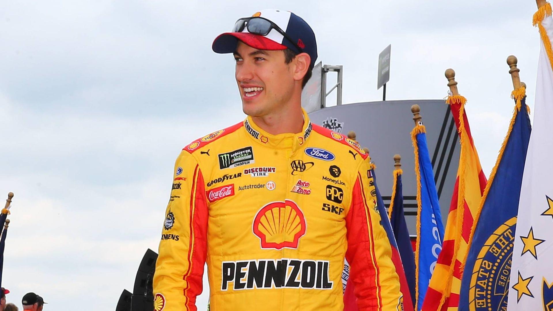 LONG POND, PA - JUNE 02: Monster Energy NASCAR, Motorsport, USA Cup Series driver Joey Logano (22) during driver introductions prior to the Monster Energy NASCAR Cup Series
