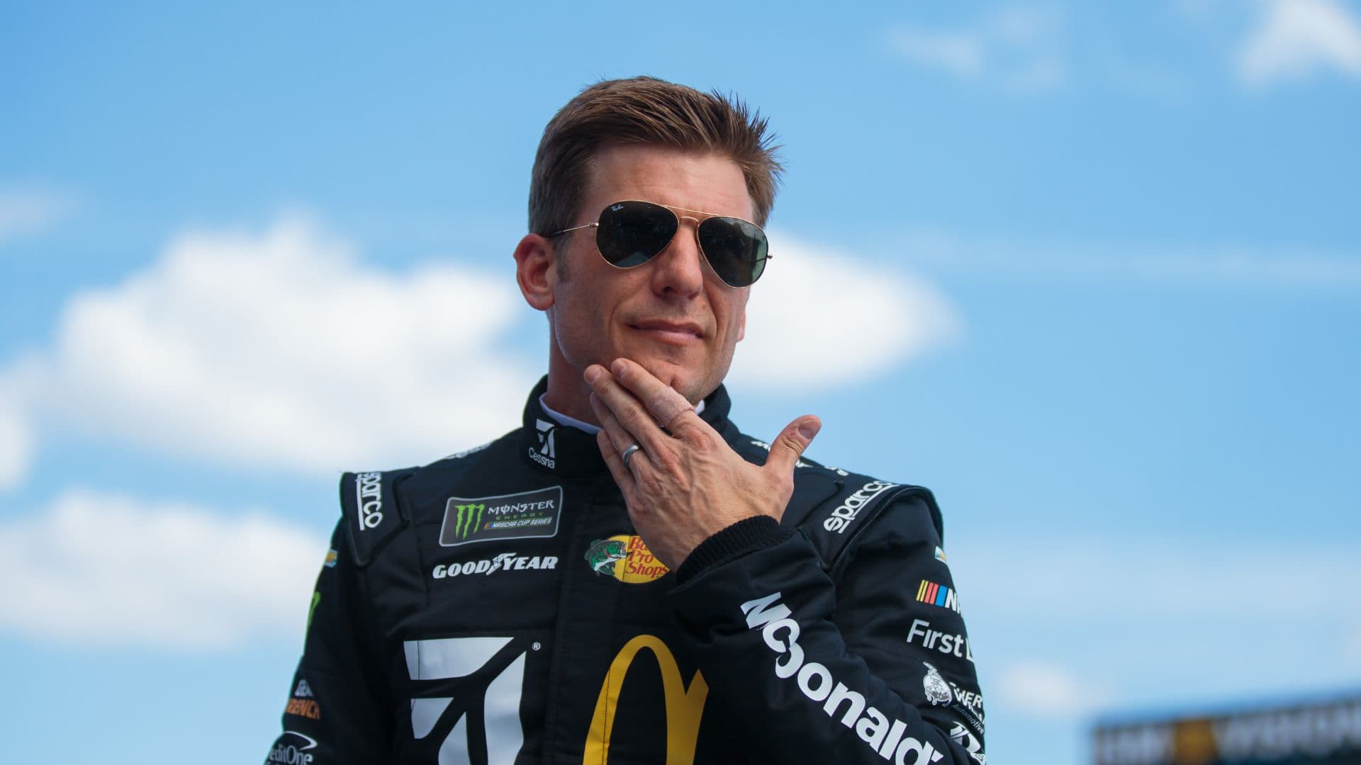 Feb 17, 2019; Daytona Beach, FL, USA; NASCAR Cup Series driver Jamie McMurray during the Daytona 500 at Daytona International Speedway