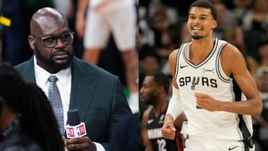Shaquille O'Neal (L), Victor Wembanyama (R)