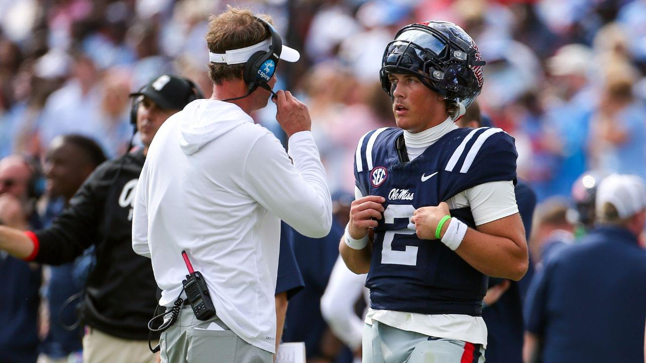 Lane Kiffin and Jaxson Dart