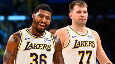 Lakers guards Marcus Smart and Luka Doncic
