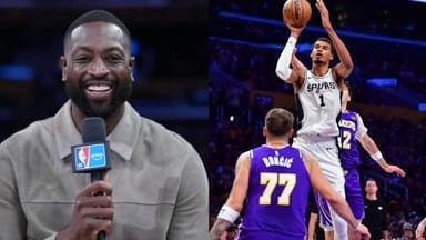 Dwyane Wade (L), Victor Wembanyama (R)