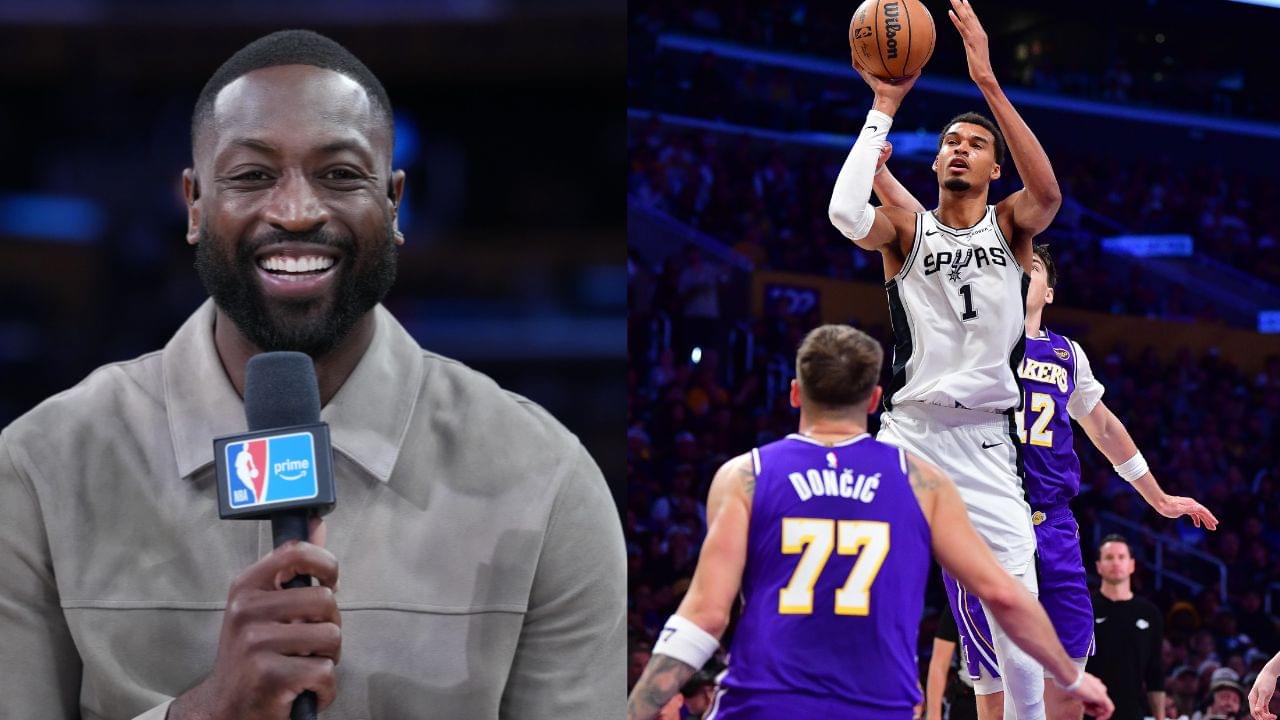 Dwyane Wade (L), Victor Wembanyama (R)