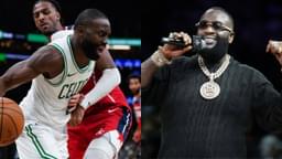 Jaylen Brown(L) and Rick Ross(R)