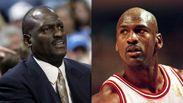 Michael Cooper (L) and Michael Jordan (R)
