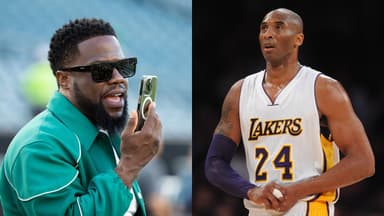 (L) Kevin Hart (R) Kobe Bryant