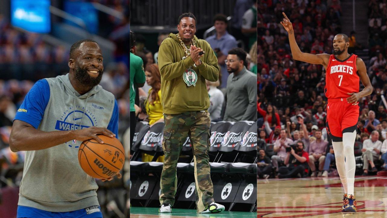 (L-R) Draymond Green, Paul Pierce, and Kevin Durant