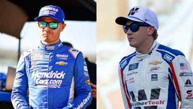 Kyle Larson (L) and Connor Zilisch (R)