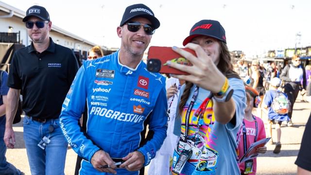 Nov 1, 2025; Avondale, Arizona, USA; NASCAR Cup Series driver Denny Hamlin (11) during qualifying for the NASCAR Championship race at Phoenix Raceway
