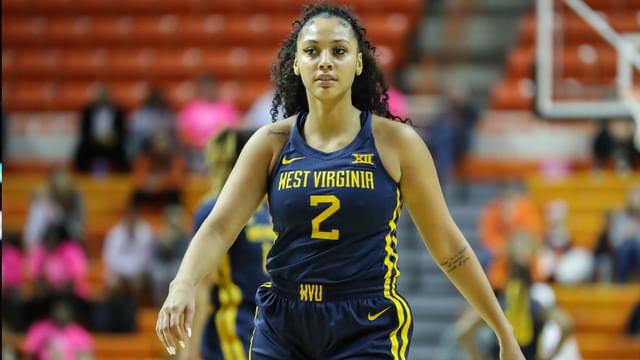 West Virginia vs Oklahoma State FEB 08 February 08, 2020: West Virginia Mountaineers guard Kysre Gondrezick (2) during a basketball game between the West Virginia Mountaineers and Oklahoma State Cowgirls at Gallagher-Iba Arena in Stillwater, OK.