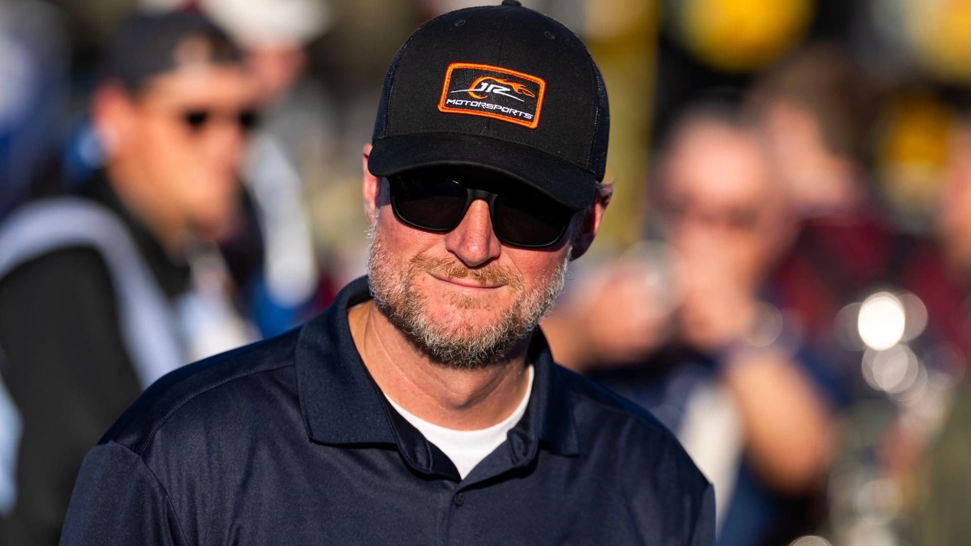 Nov 1, 2025; Avondale, Arizona, USA; NASCAR Xfinity Series team owner Dale Earnhardt Jr during the Xfinity Series Championship race at Phoenix Raceway