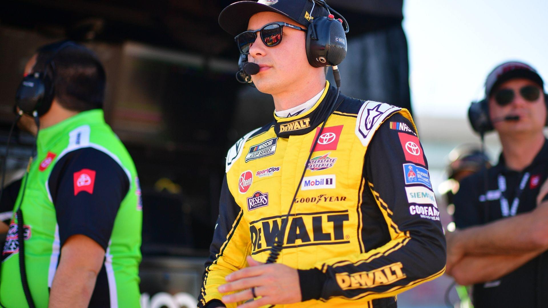 Nov 1, 2025; Avondale, Arizona, USA; NASCAR Cup Series driver Christopher Bell (20) during qualifying at Phoenix Raceway.