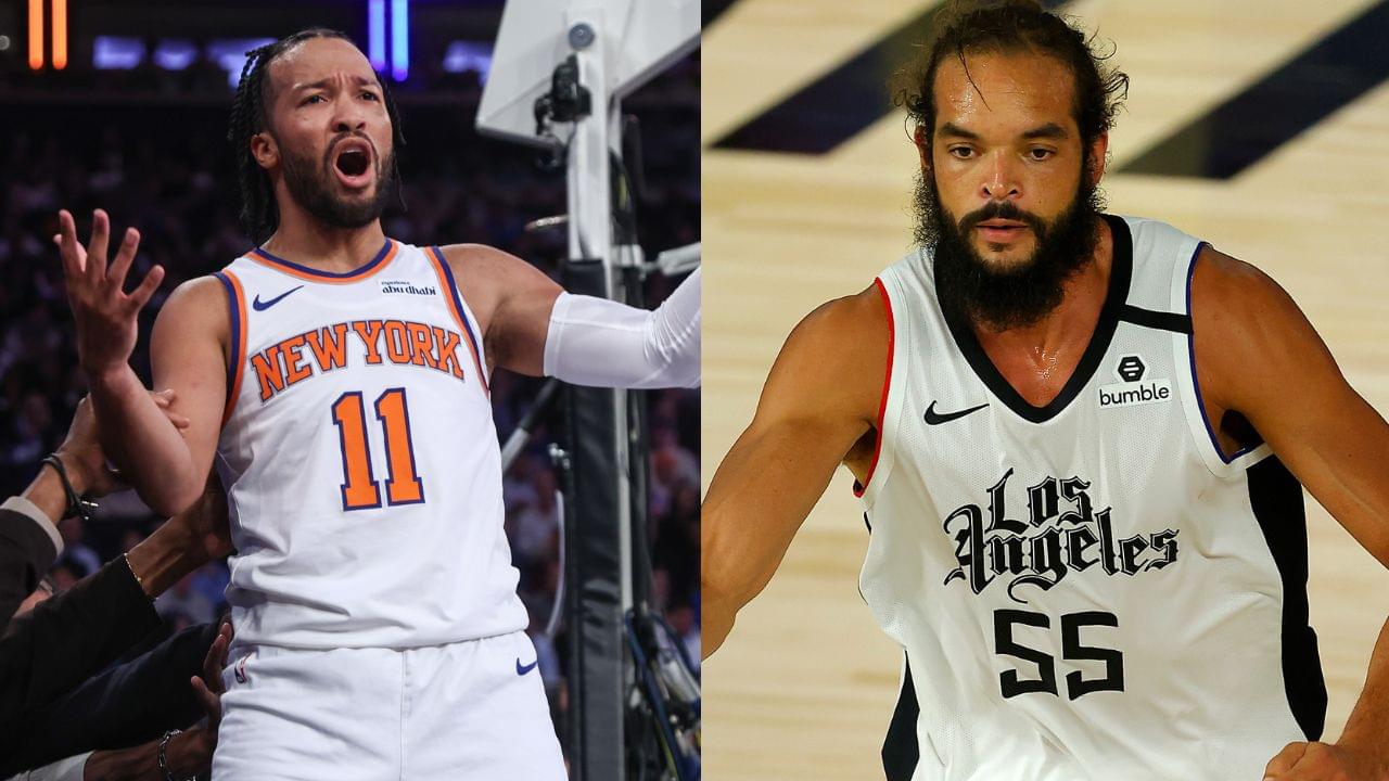 Jalen Brunson (L), Joakim Noah (R)