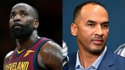 Kendrick Perkins (L), Nico Harrison (R)