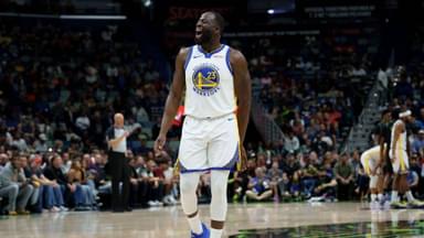 Nov 16, 2025; New Orleans, Louisiana, USA; Golden State Warriors forward Draymond Green (23) shouts “Angel Reese” after missing several shots in a row and rebounding them himself during the first half against the New Orleans Pelicans at Smoothie King Center.