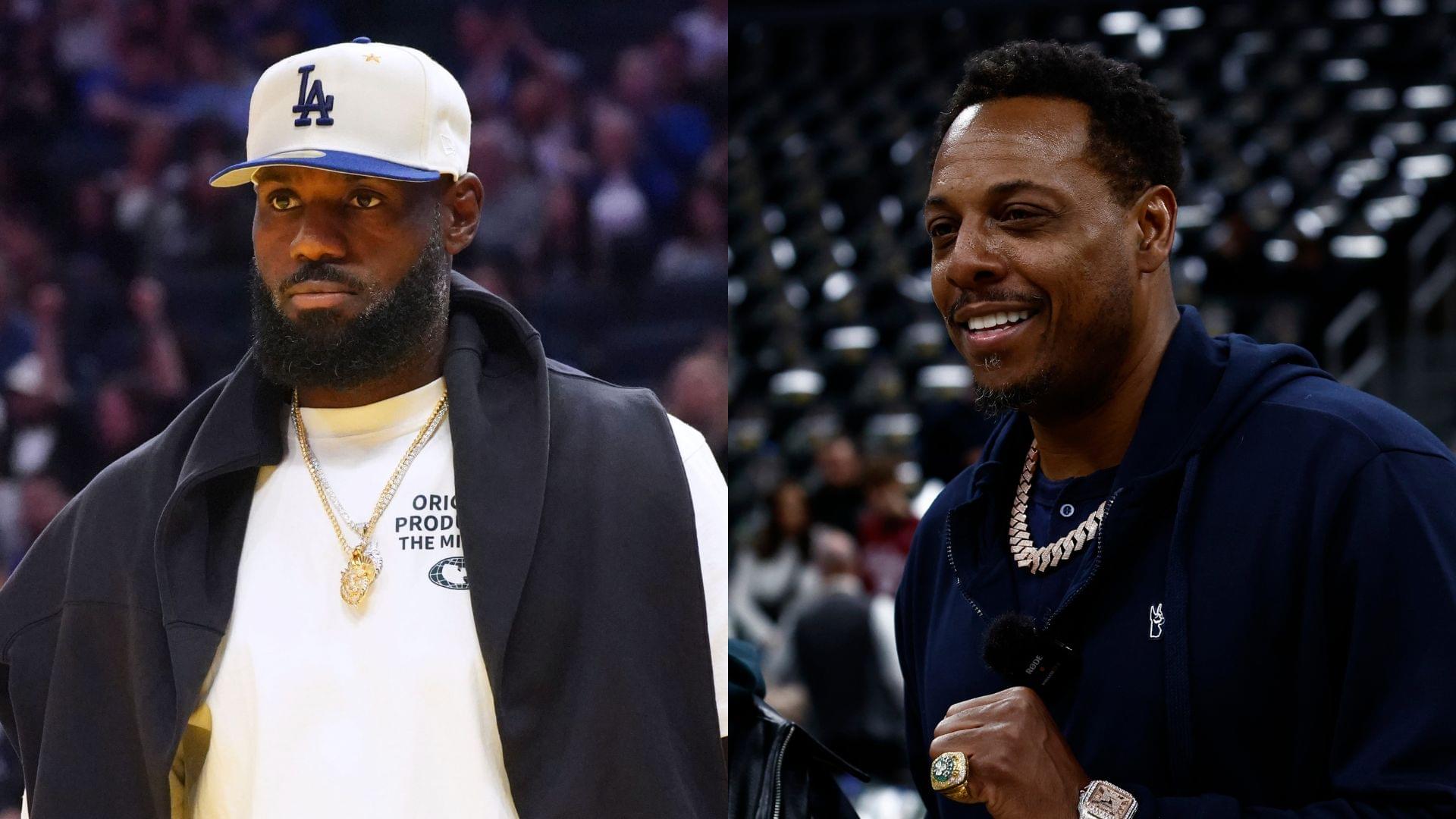 LeBron James (L) and Paul Pierce (R)