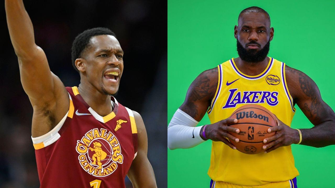 Rajon Rondo (L), LeBron James (R)