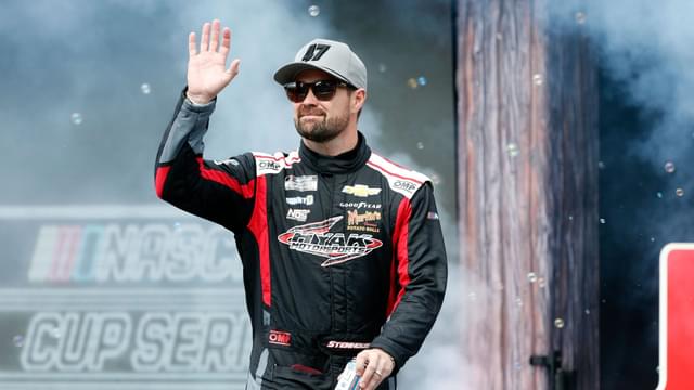 Mar 2, 2025; Austin, Texas, USA; NASCAR Cup Series driver Ricky Stenhouse Jr (47) walks out onto the stage for driver introductions before the EchoPark Automotive Grand Prix at Circuit of the Americas.