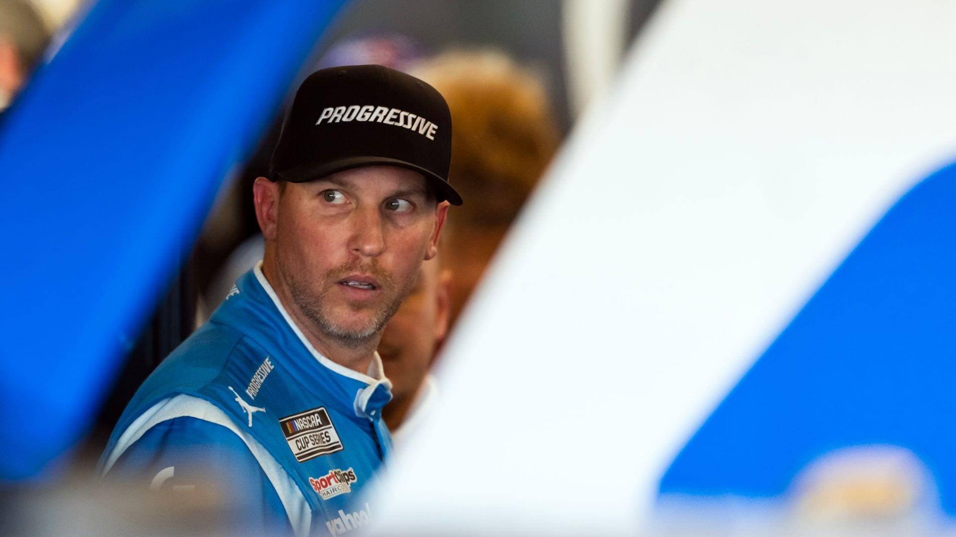 Oct 31, 2025; Avondale, Arizona, USA; NASCAR Cup Series driver Denny Hamlin (11) during practice for the NASCAR Championship race at Phoenix Raceway.
