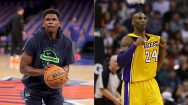 Anthony Edwards (L) and Kobe Bryant (R)