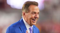 Former Alabama coach Nick Saban at the college football game between Tennessee and Alabama at Bryant-Denny Stadium in Tuscaloosa, Ala., on Oct. 18, 2025.