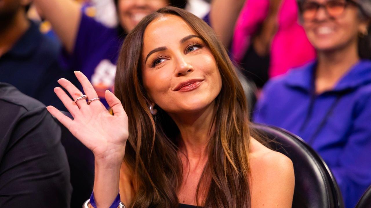 Apr 8, 2025; Phoenix, Arizona, USA; Television personality Kay Adams in attendance of the Golden State Warriors game against the Phoenix Suns at Footprint Center. Mandatory Credit: Mark J. Rebilas-Imagn Images
