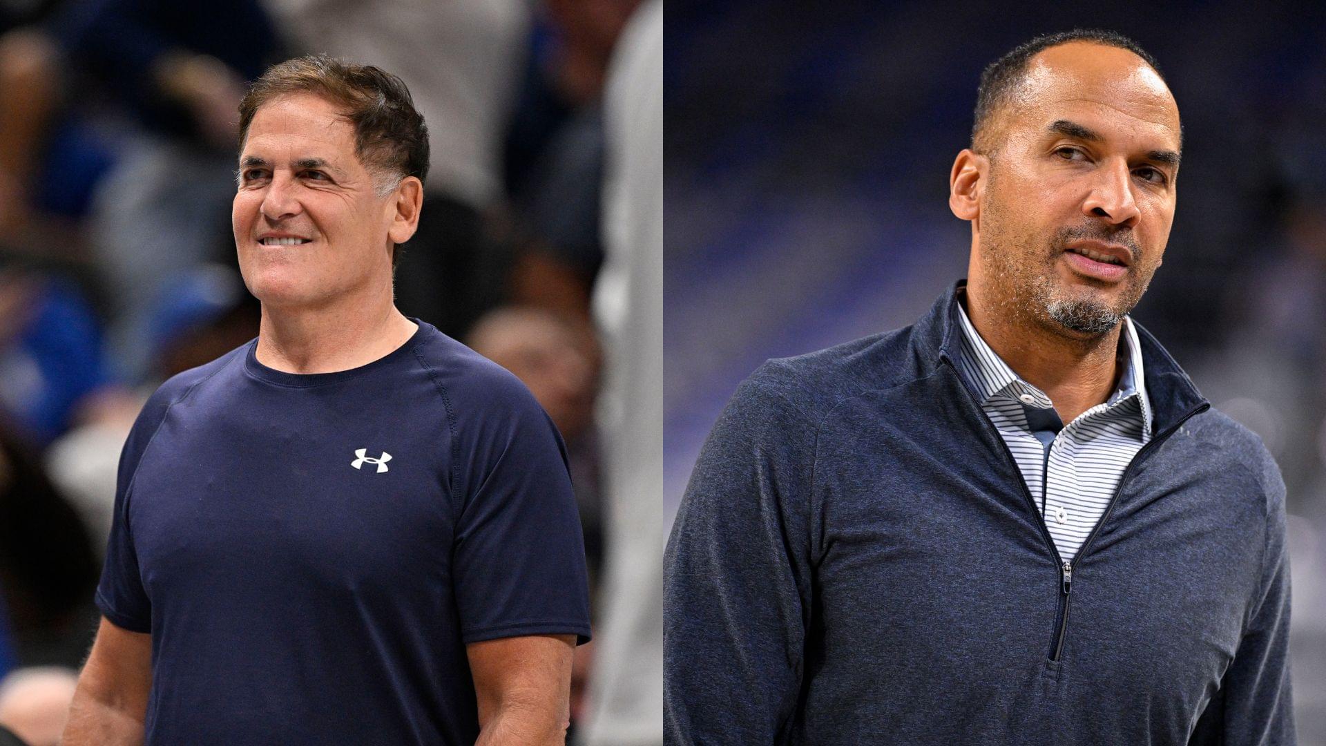 Mark Cuban (L) and Nico Harrison (R)