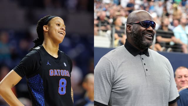 Me'Arah O'Neal (L) and Shaquille O'Neal (R)