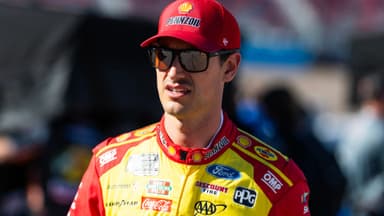 Nov 1, 2025; Avondale, Arizona, USA; NASCAR Cup Series driver Joey Logano (22) during qualifying for the NASCAR Championship race at Phoenix Raceway.