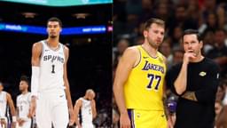 (L-R) Victor Wembanyama, Luka Doncic, and JJ Redick