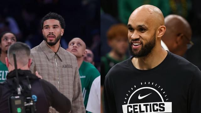 Jayson Tatum(L) and Derrick White(R)