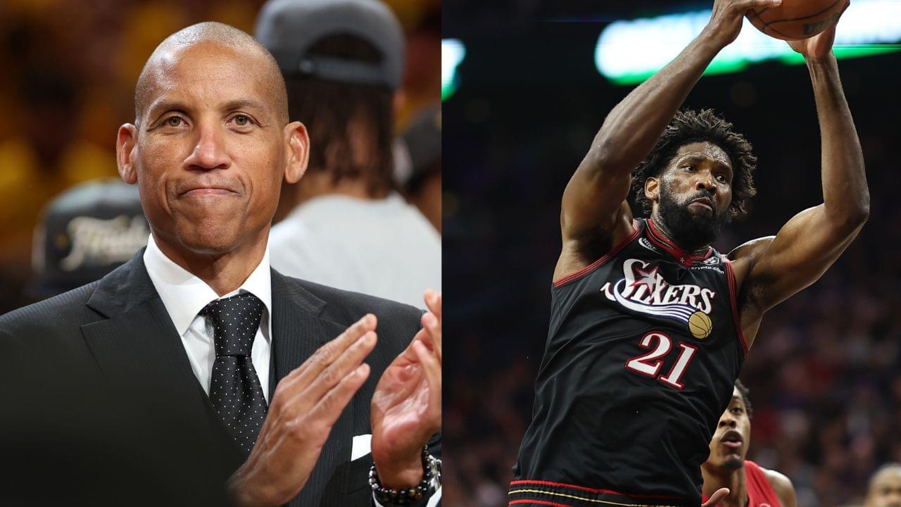 Reggie Miller (L), Joel Embiid (R)